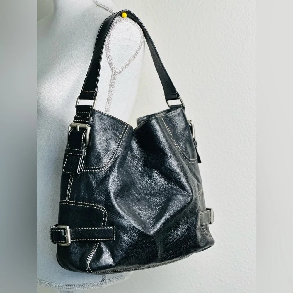 Michael Kors Black Leather Shoulder Bag